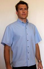 Men's Hemp Cotton Button Down Shirt - Short Sleeve