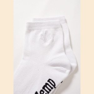 Happy Hemp - Ankle Socks One Pack - White - OS