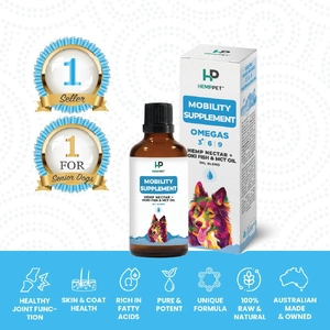 Mobility Supplement | Hemp Seed Nectar Oil Blend with Hoki Fish & MCT Oil for Dogs 100ml