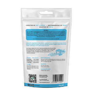 Skin & Coat Support | New Zealand Hoki Fish Hemp Infused Treats for Dogs 70g