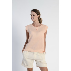 Hemp Cotton Blouse with Capped Sleeves