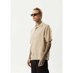 Daily - Hemp Cuban Short Sleeve Shirt - Taupe - S