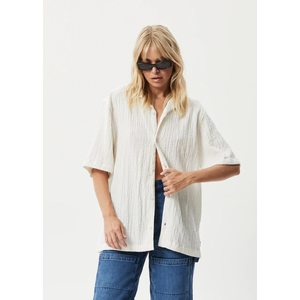 Calm - Hemp Cuban Short Sleeve Shirt - White - XS