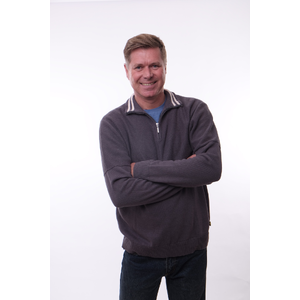 James - Hemp Zip Neck Jumper 