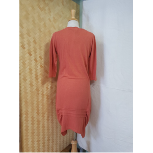 3/4 Sleeve Pixie Dress - Earthy Orange - 16