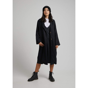 Maya - Hemp Trench Coat - Black - 14