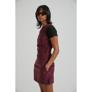 Lex - Hemp Corduroy Dress - Wine - 10