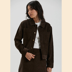 Cara - Hemp Check Corduroy Jacket