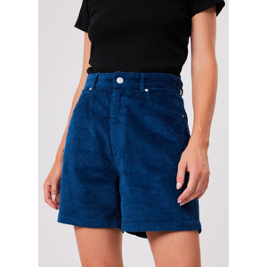 Anderson Shelby - Hemp Corduroy High Waisted Shorts - Cobalt - 6
