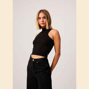 Iconic - Hemp Ribbed High Neck Tank