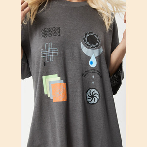 Euphoria - Hemp Oversized Graphic T-Shirt