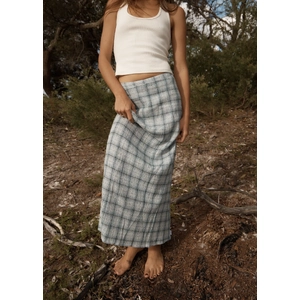 Lagoon - Seersucker Maxi Skirt