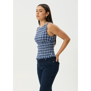 Mountains - Hemp Seersucker Sleeveless Top