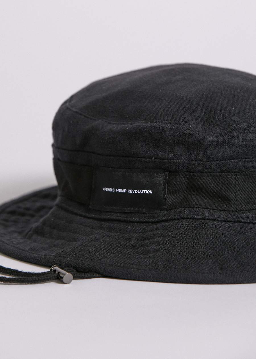 Revved Up - Hemp Bucket Hat - Black