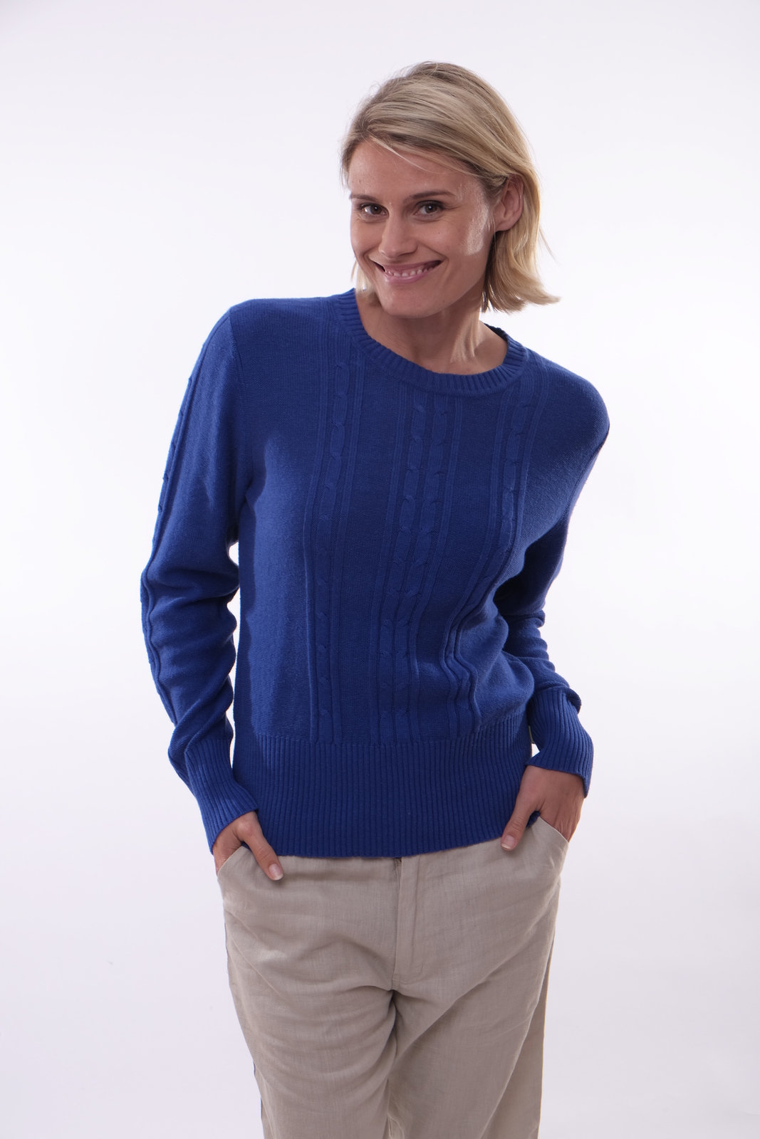 Hemp Cotton Cable Knitted Jumper 
