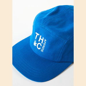 Rolled Up - Hemp Panelled Cap - Electric Blue - OS