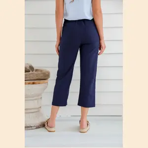 Rachel - Hemp Elastic Waist 7/8 Pants