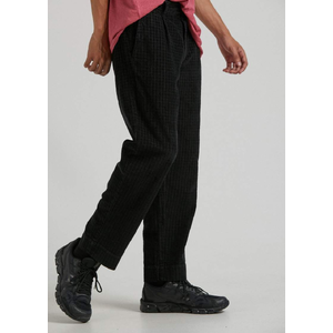 Enjoy  - Hemp Check Corduroy Suit Pants   - Black - 28