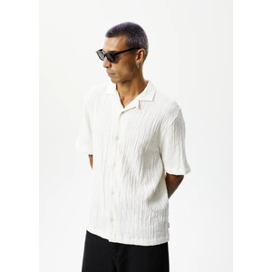 Calm - Hemp Cuban Short Sleeve Shirt - White - XS