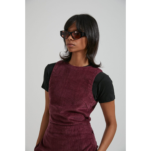 Lex - Hemp Corduroy Dress - Wine - 10