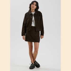 Cara - Hemp Check Corduroy Jacket