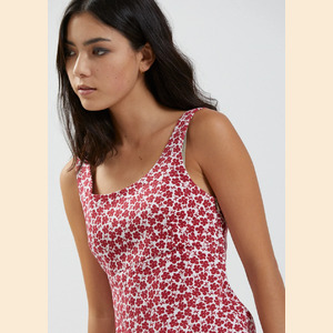 Madeline - Hemp Canvas Floral Mini Dress
