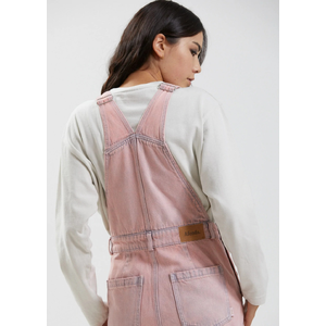 Lucie - Hemp Washed Denim Overalls - Vintage Pink - 6