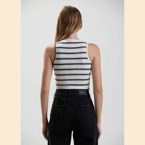 Moby - Hemp Striped High Neck Tank