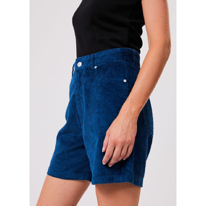 Anderson Shelby - Hemp Corduroy High Waisted Shorts - Cobalt - 6