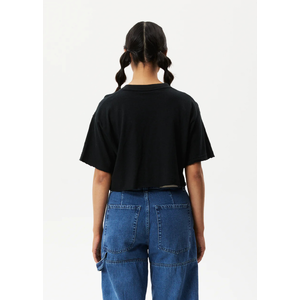 Slay Cropped - Hemp Oversized T-Shirt - Black - 6