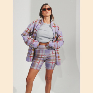 Colby - Hemp Rib Check Bike Shorts
