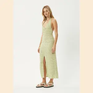 Darcy - Hemp Check Maxi Dress