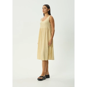 Sunday - Hemp Seersucker Check Midi Dress