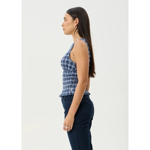 Mountains - Hemp Seersucker Sleeveless Top