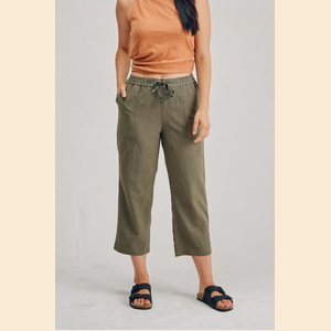 Rachel - Hemp Elastic Waist 7/8 Pants