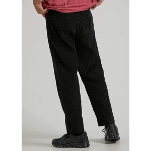 Enjoy  - Hemp Check Corduroy Suit Pants   - Black - 28