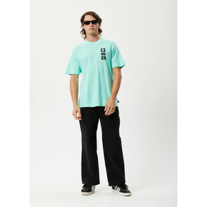 Construct - Hemp Retro Graphic T-Shirt - Mint - XS