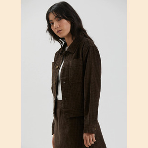 Cara - Hemp Check Corduroy Jacket