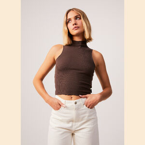 Iconic - Hemp Ribbed High Neck Tank
