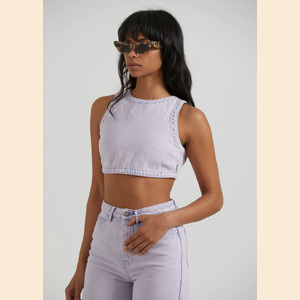 Zelly - Hemp Denim Cropped Top