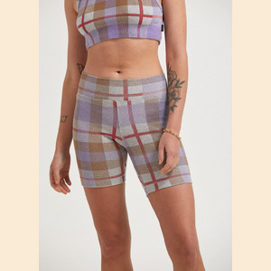 Colby - Hemp Rib Check Bike Shorts