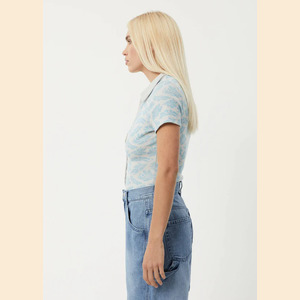 Billie - Hemp Ribbed Floral Bodysuit