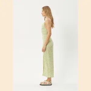 Darcy - Hemp Check Maxi Dress