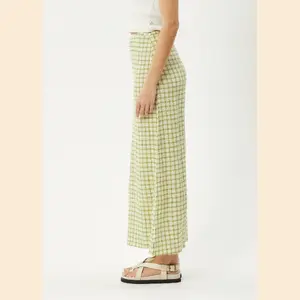 Darcy - Hemp Check Maxi Skirt
