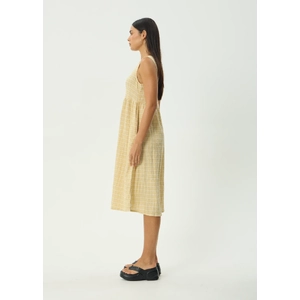 Sunday - Hemp Seersucker Check Midi Dress