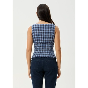 Mountains - Hemp Seersucker Sleeveless Top