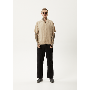 Daily - Hemp Cuban Short Sleeve Shirt - Taupe - S