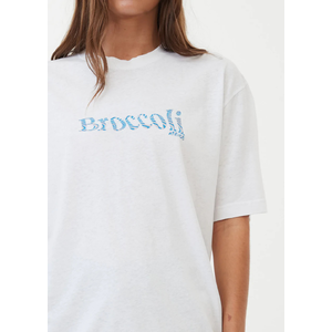 Broccoli - Unisex Hemp Retro T-Shirt - White - XS
