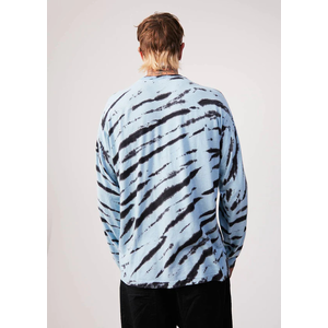 Controlla - Unisex Hemp Tie-Dye Long Sleeve T-Shirt - Sky Blue - S