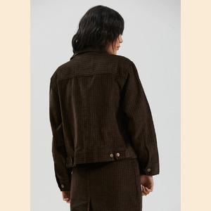 Cara - Hemp Check Corduroy Jacket